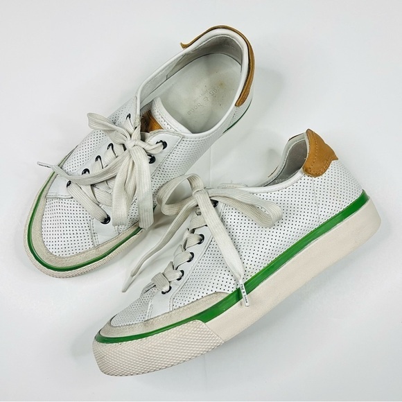 Rag & Bone “Brightest White” RB Army Low Top Sneakers 39.5 - Picture 3 of 7